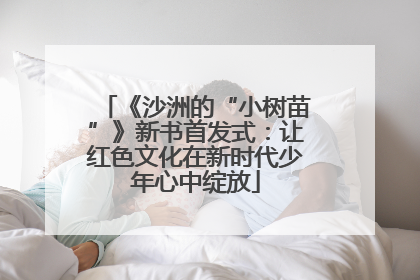 《沙洲的“小树苗”》新书首发式：让红色文化在新时代少年心中绽放