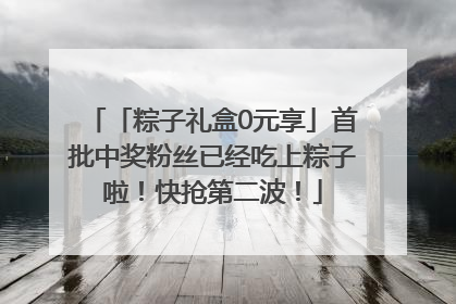 「粽子礼盒0元享」首批中奖粉丝已经吃上粽子啦！快抢第二波！