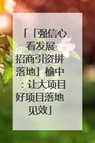 「强信心 看发展·招商引资拼落地」榆中：让大项目好项目落地见效