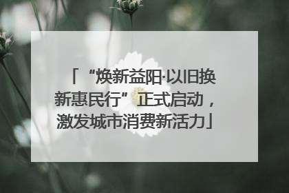 “焕新益阳·以旧换新惠民行”正式启动，激发城市消费新活力