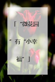 “微花园”有“小幸福”