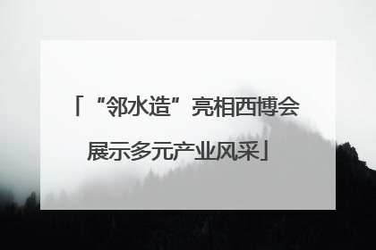 “邻水造”亮相西博会 展示多元产业风采