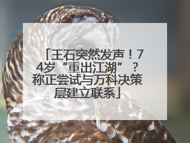 王石突然发声！74岁“重出江湖”？称正尝试与万科决策层建立联系