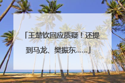王楚钦回应质疑！还提到马龙、樊振东……