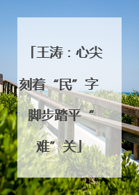王涛：心尖刻着“民”字 脚步踏平“难”关