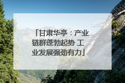 甘肃华亭：产业链群蓬勃起势 工业发展强劲有力
