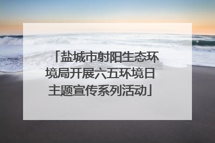 盐城市射阳生态环境局开展六五环境日主题宣传系列活动