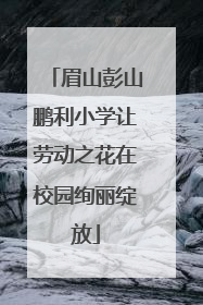 眉山彭山鹏利小学让劳动之花在校园绚丽绽放