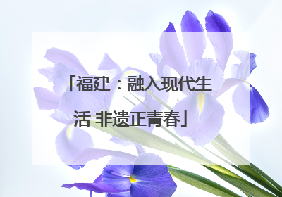 福建：融入现代生活 非遗正青春