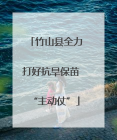 竹山县全力打好抗旱保苗“主动仗”