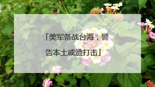 美军备战台海，警告本土或遭打击