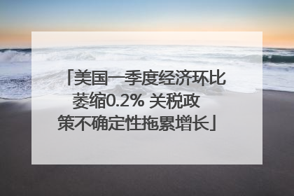 美国一季度经济环比萎缩0.2% 关税政策不确定性拖累增长