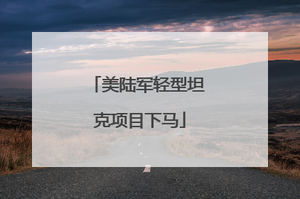美陆军轻型坦克项目下马