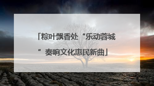 粽叶飘香处“乐动蓉城”奏响文化惠民新曲