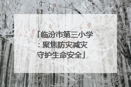 临汾市第三小学：聚焦防灾减灾 守护生命安全