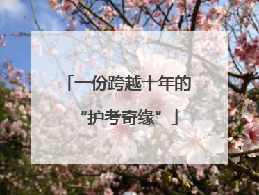 一份跨越十年的“护考奇缘”
