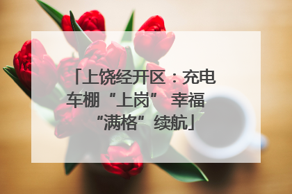 上饶经开区：充电车棚“上岗” 幸福“满格”续航