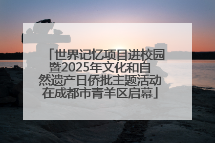 世界记忆项目进校园暨2025年文化和自然遗产日侨批主题活动在成都市青羊区启幕