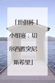 世俱杯丨小组赛：切尔西胜突尼斯希望
