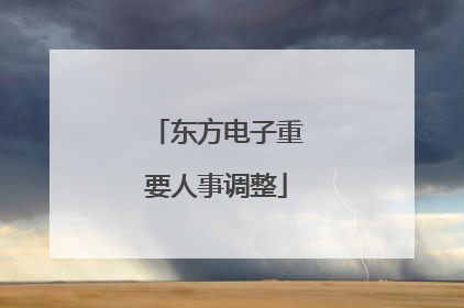 东方电子重要人事调整