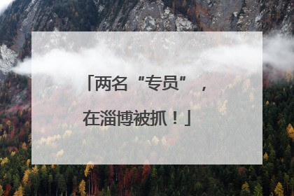 两名“专员”，在淄博被抓！