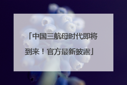 中国三航母时代即将到来！官方最新披露