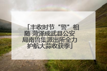 丰收时节“警”相随 菏泽成武县公安局南鲁集派出所全力护航大蒜收获季
