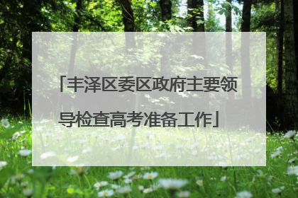丰泽区委区政府主要领导检查高考准备工作
