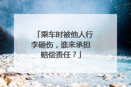乘车时被他人行李砸伤，谁来承担赔偿责任？
