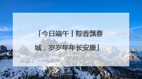 今日端午丨粽香飘春城，岁岁年年长安康