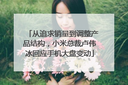 从追求销量到调整产品结构，小米总裁卢伟冰回应手机大盘变动