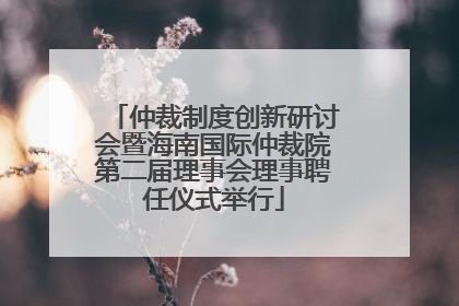 仲裁制度创新研讨会暨海南国际仲裁院第二届理事会理事聘任仪式举行