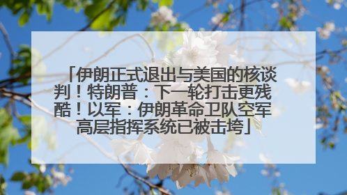 伊朗正式退出与美国的核谈判！特朗普：下一轮打击更残酷！以军：伊朗革命卫队空军高层指挥系统已被击垮
