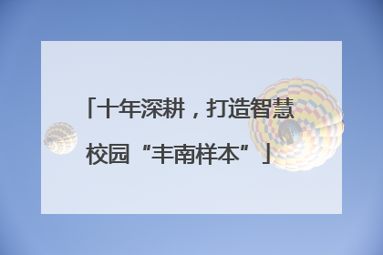 十年深耕，打造智慧校园“丰南样本”