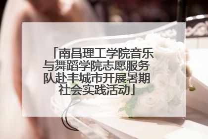南昌理工学院音乐与舞蹈学院志愿服务队赴丰城市开展暑期社会实践活动