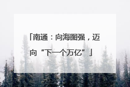 南通：向海图强，迈向“下一个万亿”