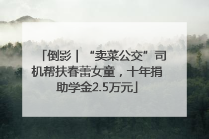 倒影｜“卖菜公交”司机帮扶春蕾女童，十年捐助学金2.5万元
