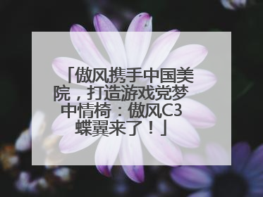 傲风携手中国美院，打造游戏党梦中情椅：傲风C3蝶翼来了！