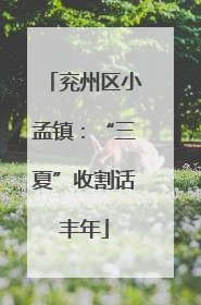 兖州区小孟镇：“三夏”收割话丰年