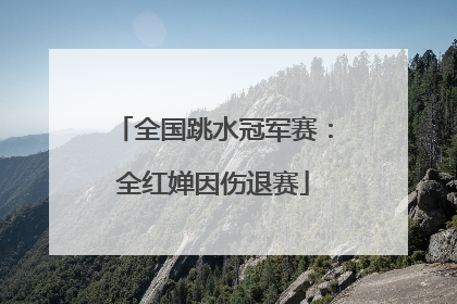 全国跳水冠军赛：全红婵因伤退赛