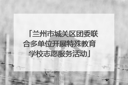 兰州市城关区团委联合多单位开展特殊教育学校志愿服务活动