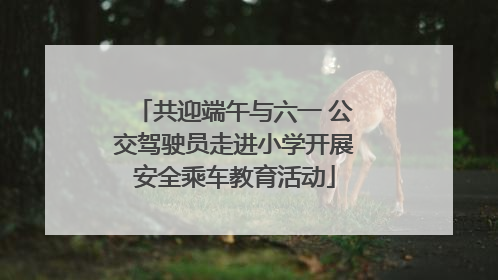 共迎端午与六一 公交驾驶员走进小学开展安全乘车教育活动