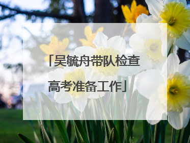 吴毓舟带队检查高考准备工作