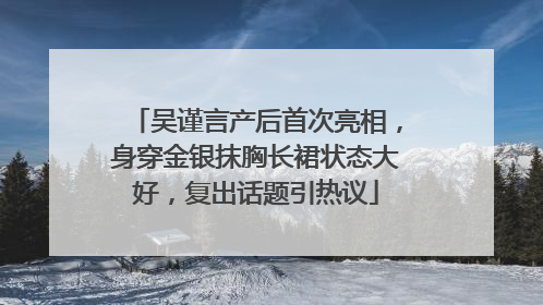 吴谨言产后首次亮相，身穿金银抹胸长裙状态大好，复出话题引热议