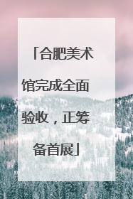 合肥美术馆完成全面验收，正筹备首展