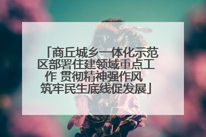 商丘城乡一体化示范区部署住建领域重点工作 贯彻精神强作风 筑牢民生底线促发展