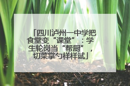 四川泸州一中学把食堂变“课堂”：学生轮岗当“帮厨”，切菜掌勺样样试