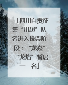 四川自贡征集“川超”队名进入投票阶段：“龙焱”“龙焰”暂居一二名