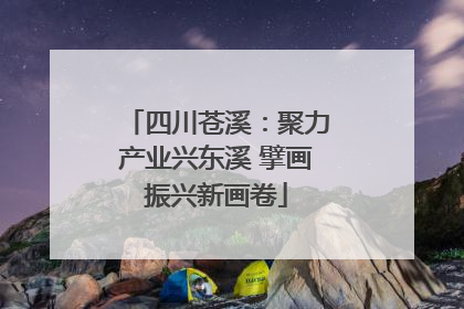 四川苍溪：聚力产业兴东溪 擘画振兴新画卷
