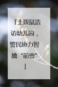 土拨鼠造访幼儿园，警民协力智擒“萌兽”